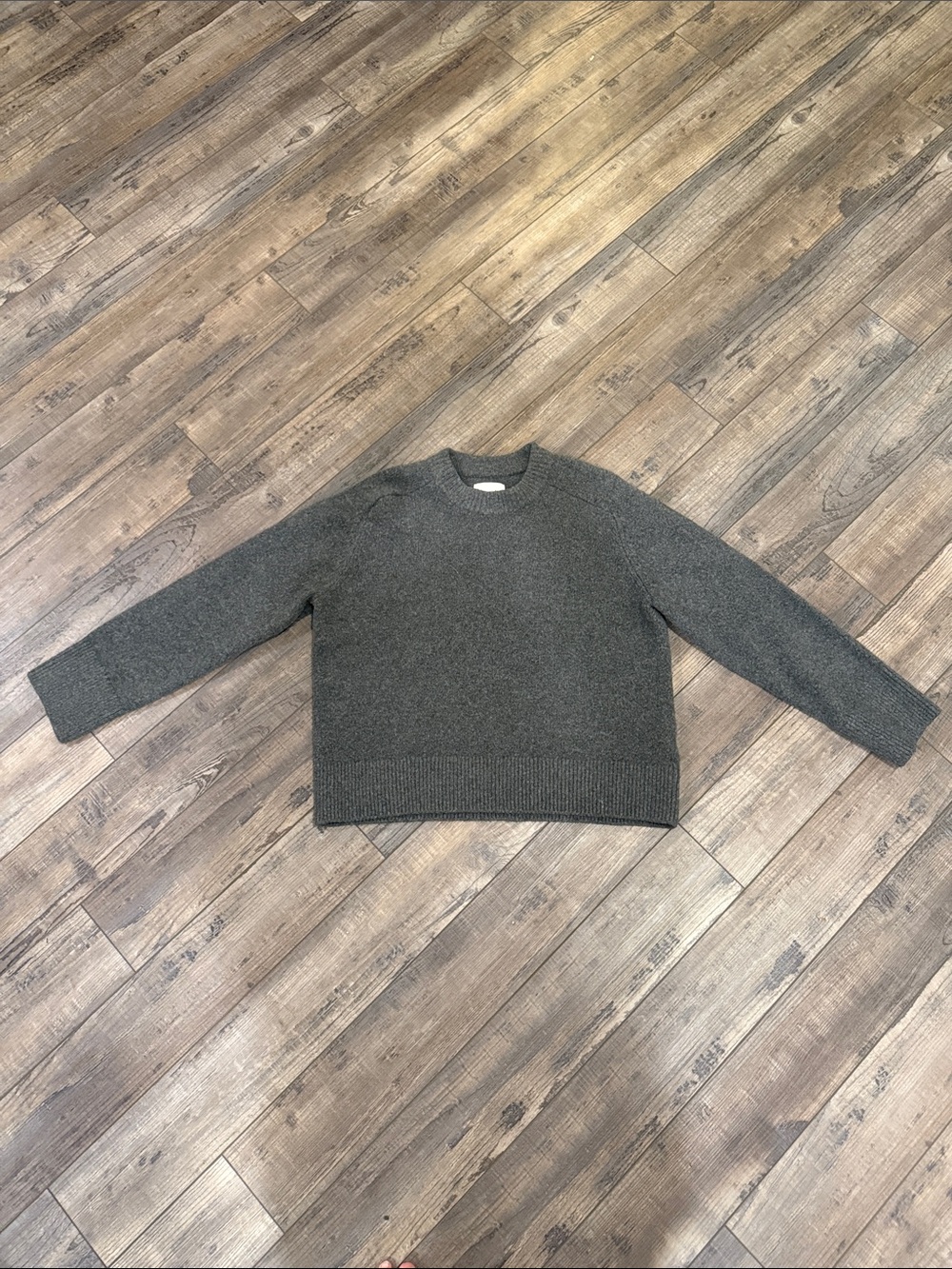 Women’s Crewneck Gray Wool Blend Sweater